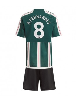 Billige Manchester United Bruno Fernandes #8 Bortedraktsett Barn 2023-24 Kortermet (+ Korte bukser)